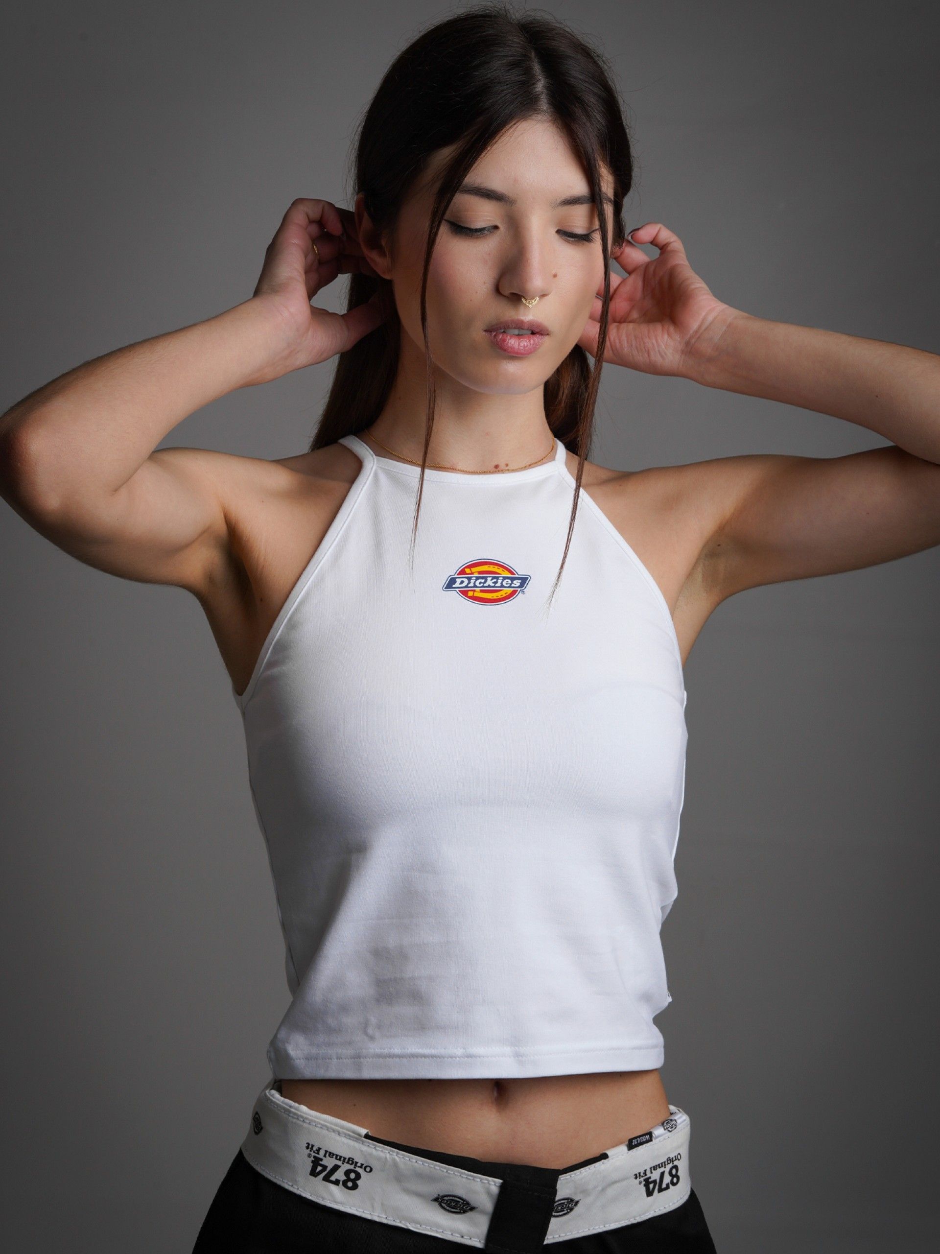 T-shirt Dickies Chain Lake Branca