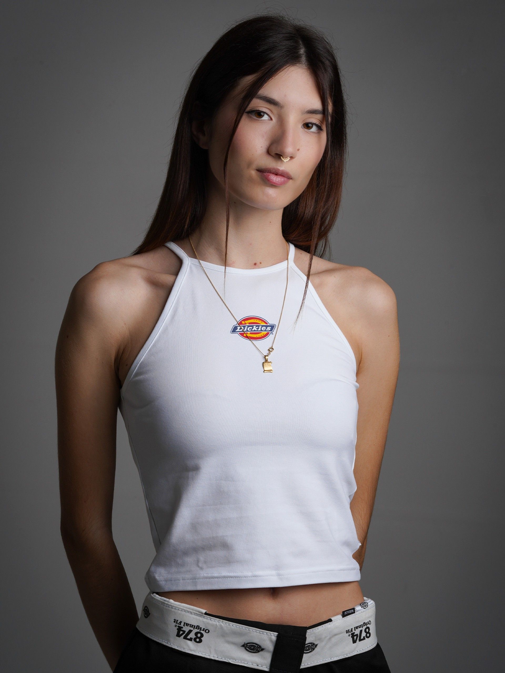 T-shirt Dickies Chain Lake Branca