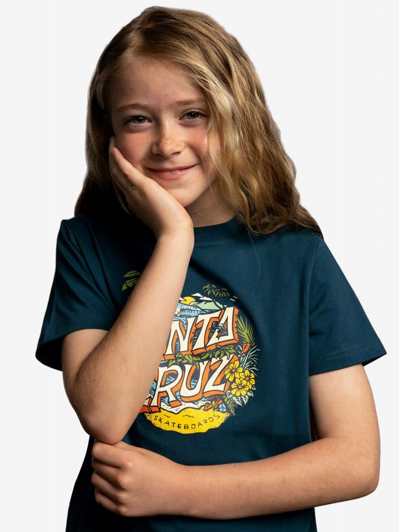 Santa Cruz Youth Aloha Dot Front Kids T-shirt