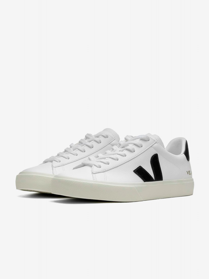 Sapatilhas VEJA Campo Chromefree Leather Brancas e Pretas