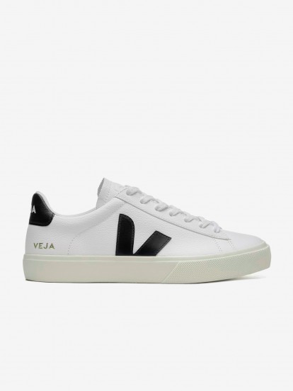 Sapatilhas VEJA Campo Chromefree Leather Brancas e Pretas