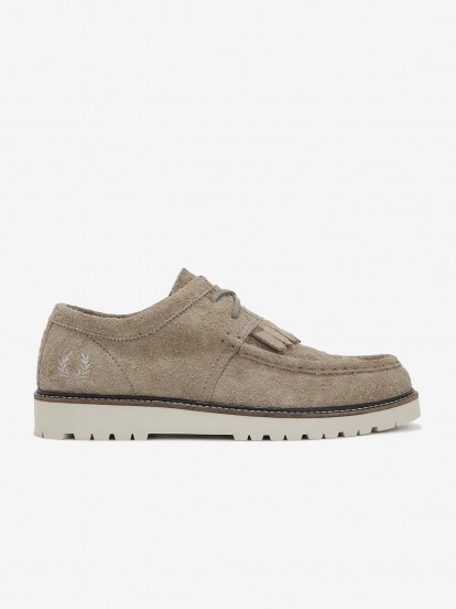 Fred Perry Low Kenney Hairy Suede Shoes