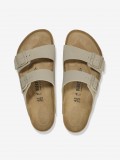 Birkenstock Arizona Birko-Flor Khaki Slides