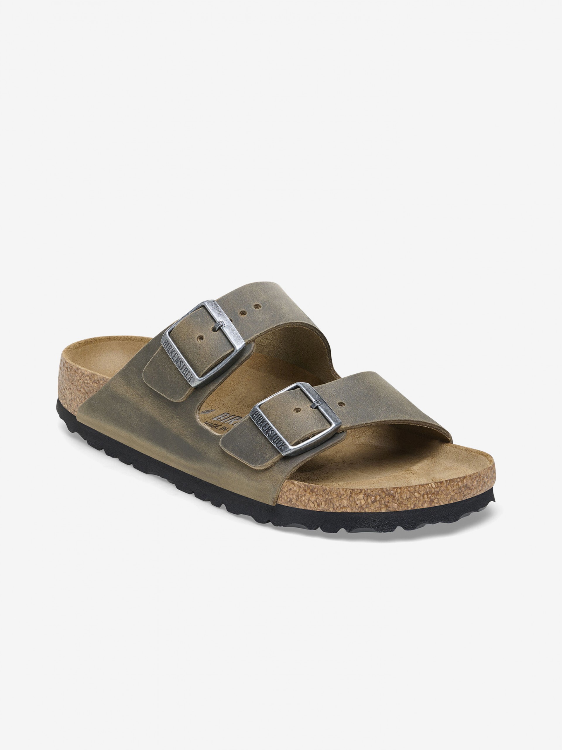 Chinelos Birkenstock Arizona Oiled Leather Caqui