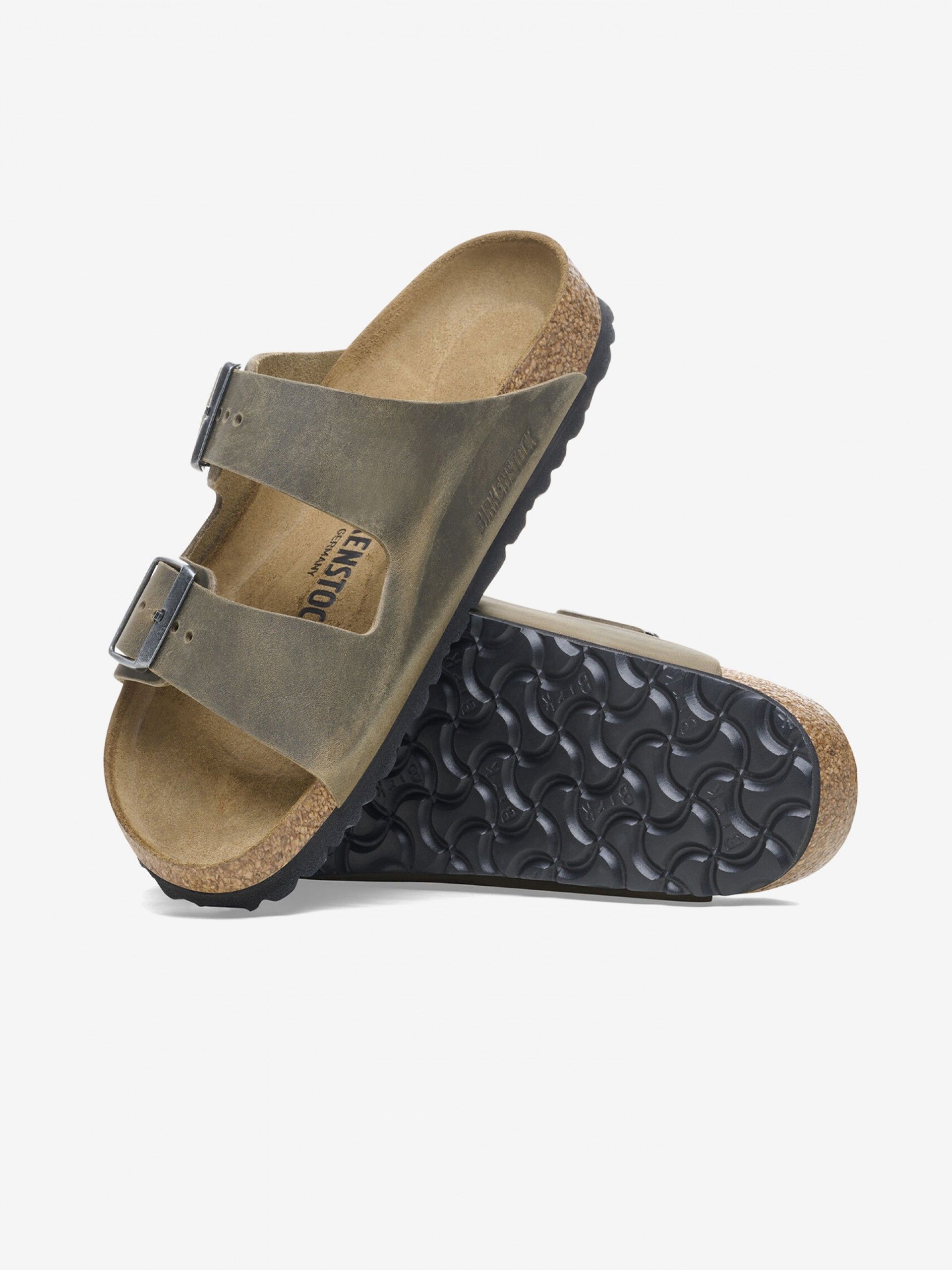 Chinelos Birkenstock Arizona Oiled Leather Caqui