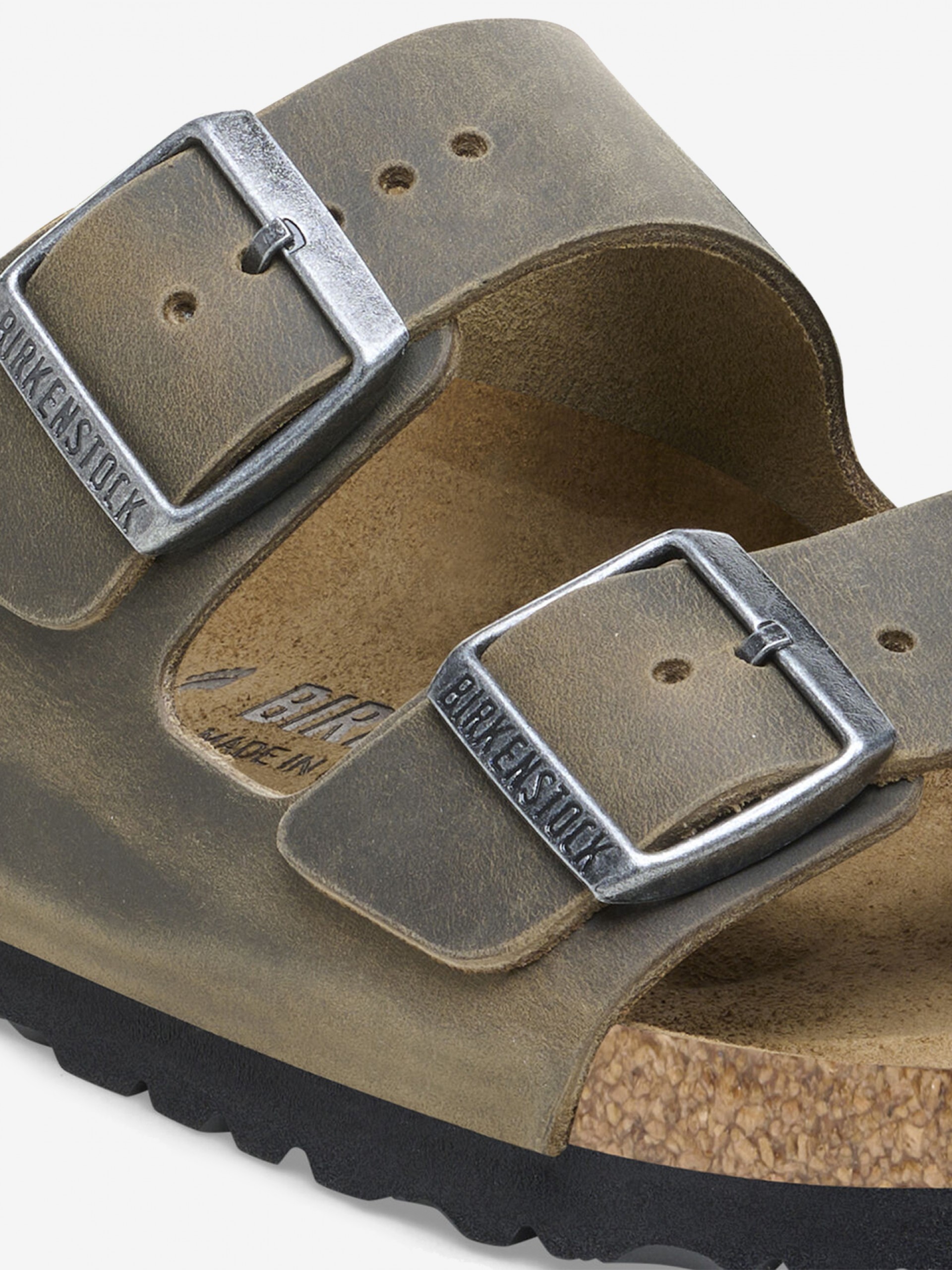 Chinelos Birkenstock Arizona Oiled Leather Caqui