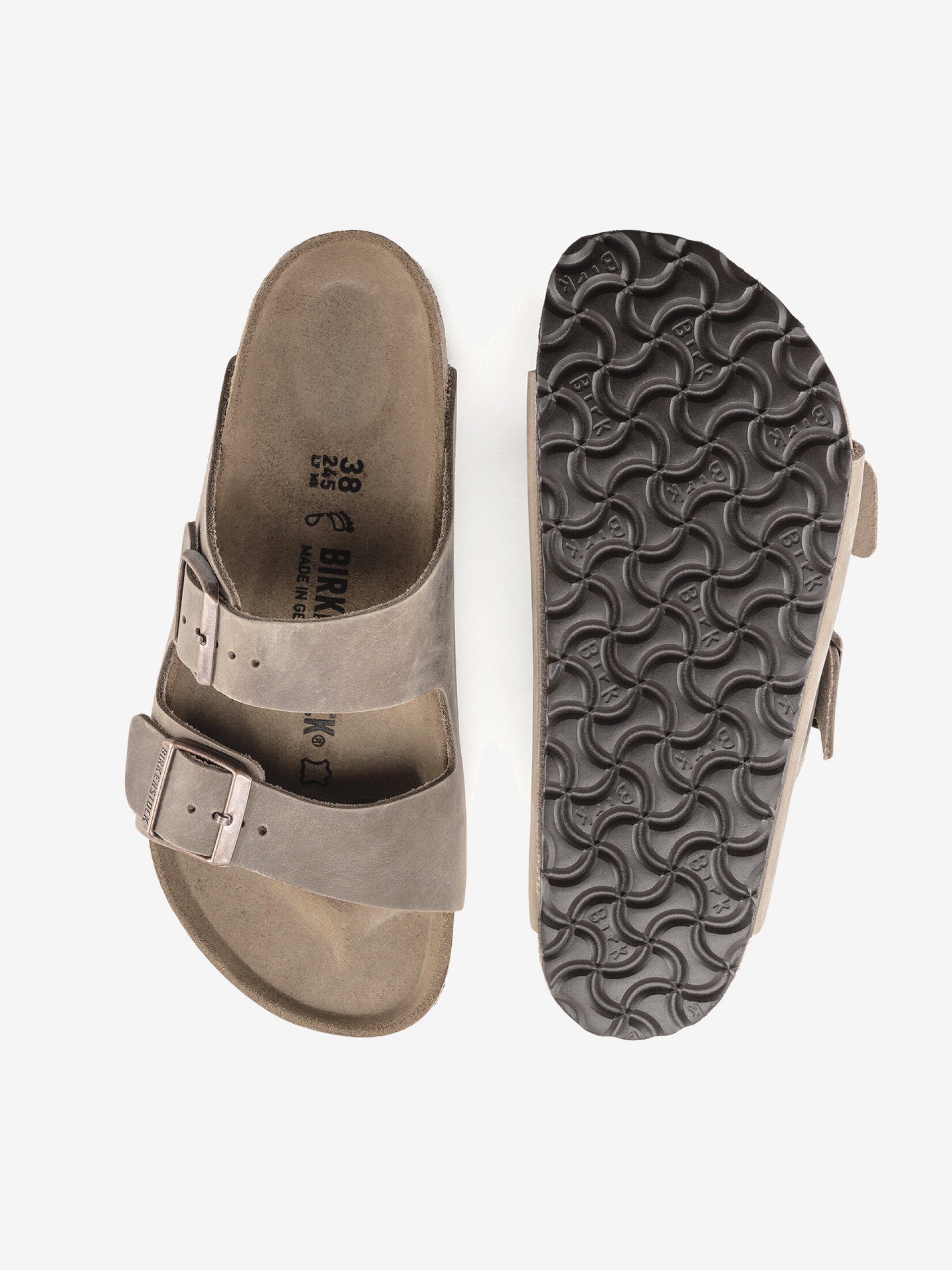 Chinelos Birkenstock Arizona Oiled Leather Castanhos