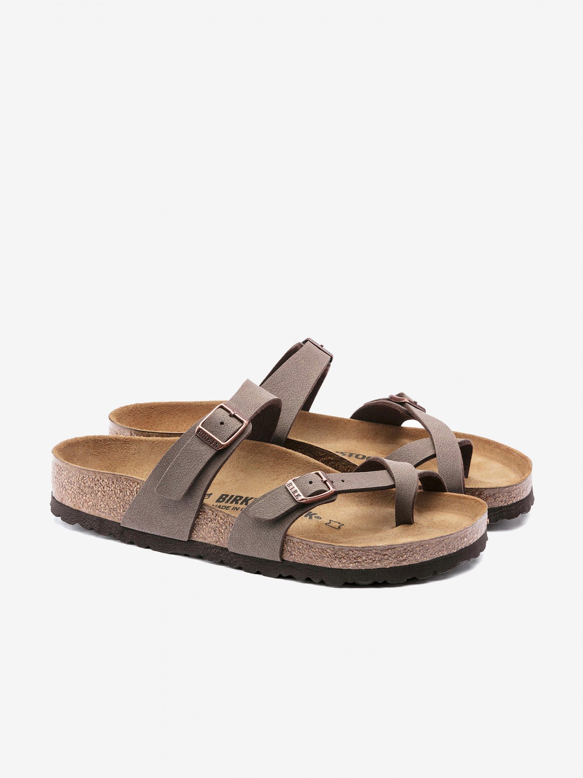 Birkenstock Mayari Birko-Flor Brown Slides