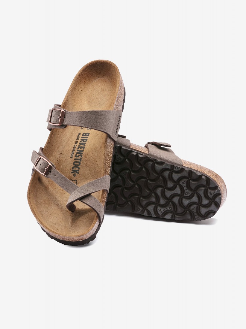 Birkenstock Mayari Birko-Flor Brown Slides Birkenstock Mayari Birko-Flor Brown Slides