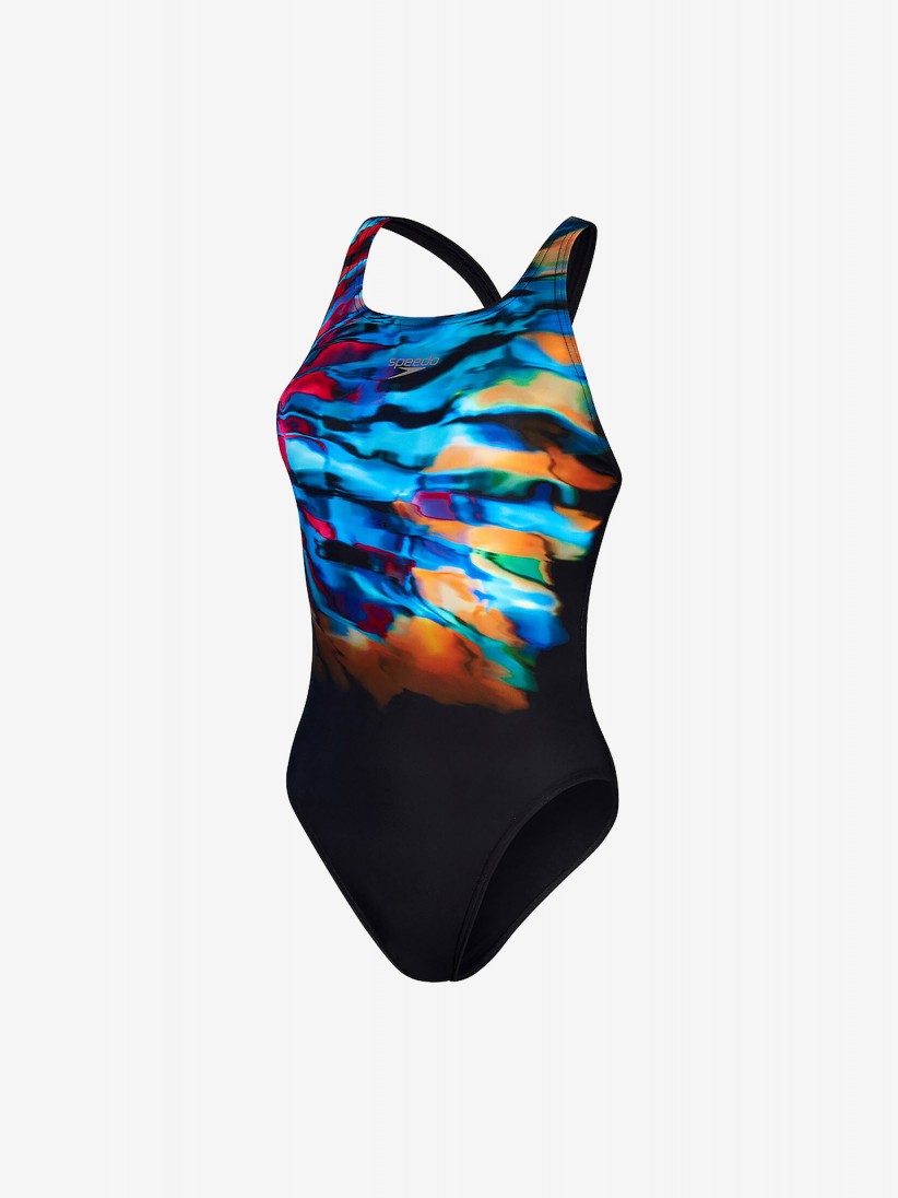 Speedo Placement Digital Leaderback Swimsuit