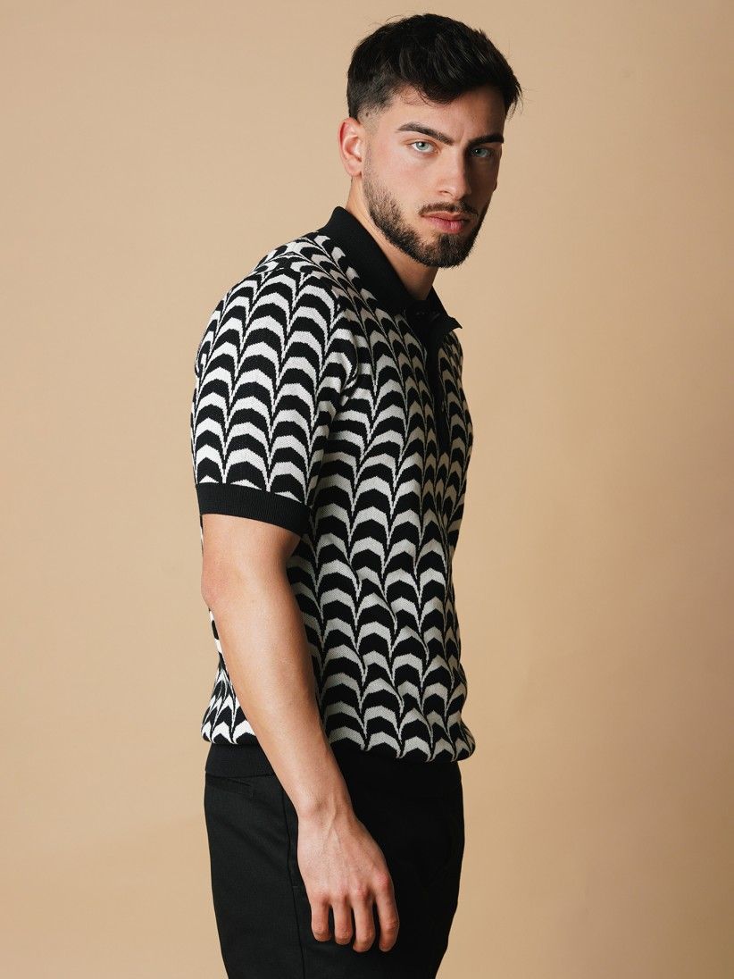 Fred Perry Jacquard Knit Polo Shirt