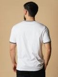 T-shirt Fred Perry Twin Tipped Branca e Preta