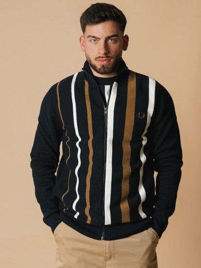 Chaqueta Fred Perry Striped Knitted Track