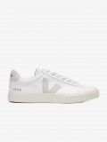 VEJA Campo Chromefree Leather White and Grey Sneakers