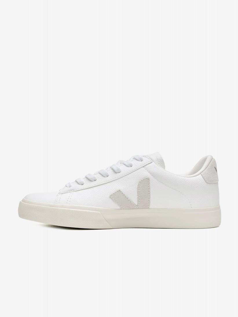 VEJA Campo Chromefree Leather White and Grey Sneakers