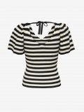 T-shirt Only Leelo Stripe Ss Back V-Neck