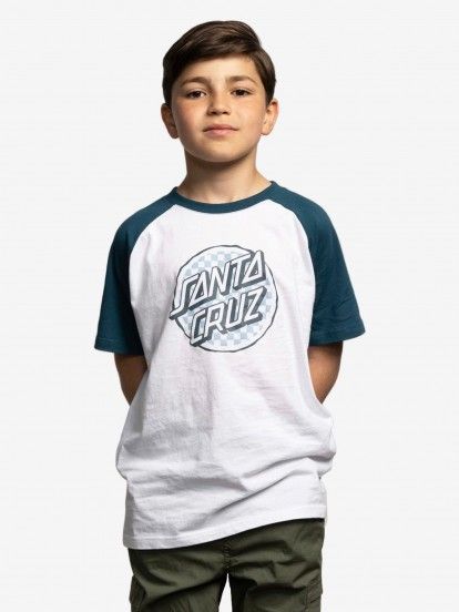 T-shirt Santa Cruz Youth Breaker Check Dot Front Kids