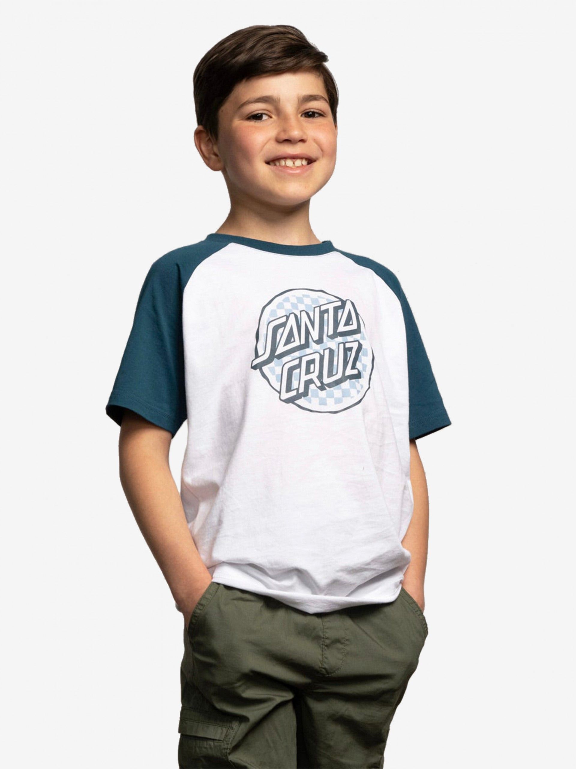 T-shirt Santa Cruz Youth Breaker Check Dot Front Kids