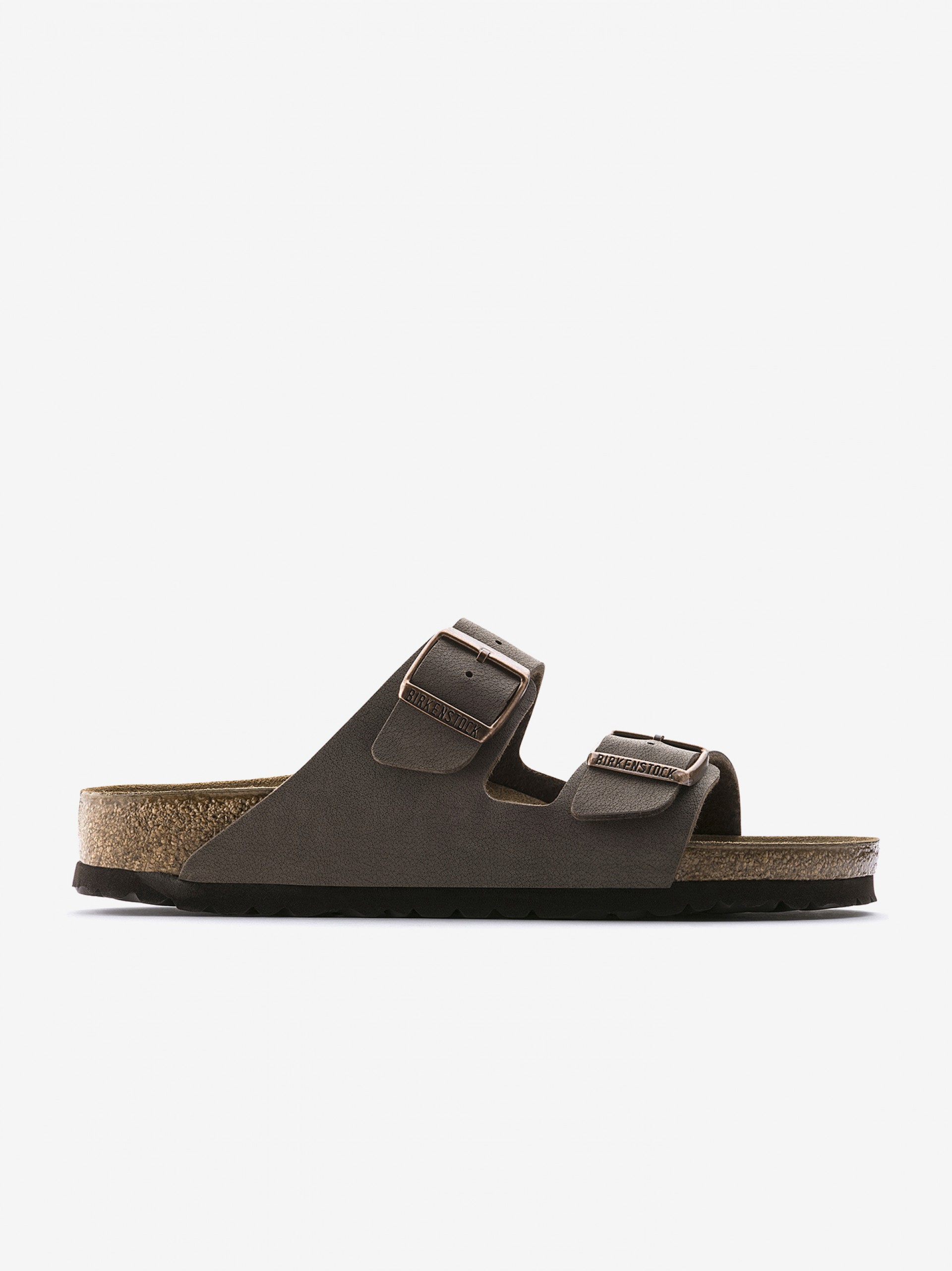 Birkenstock Arizona Birko-Flor Nubuck Brown Slides