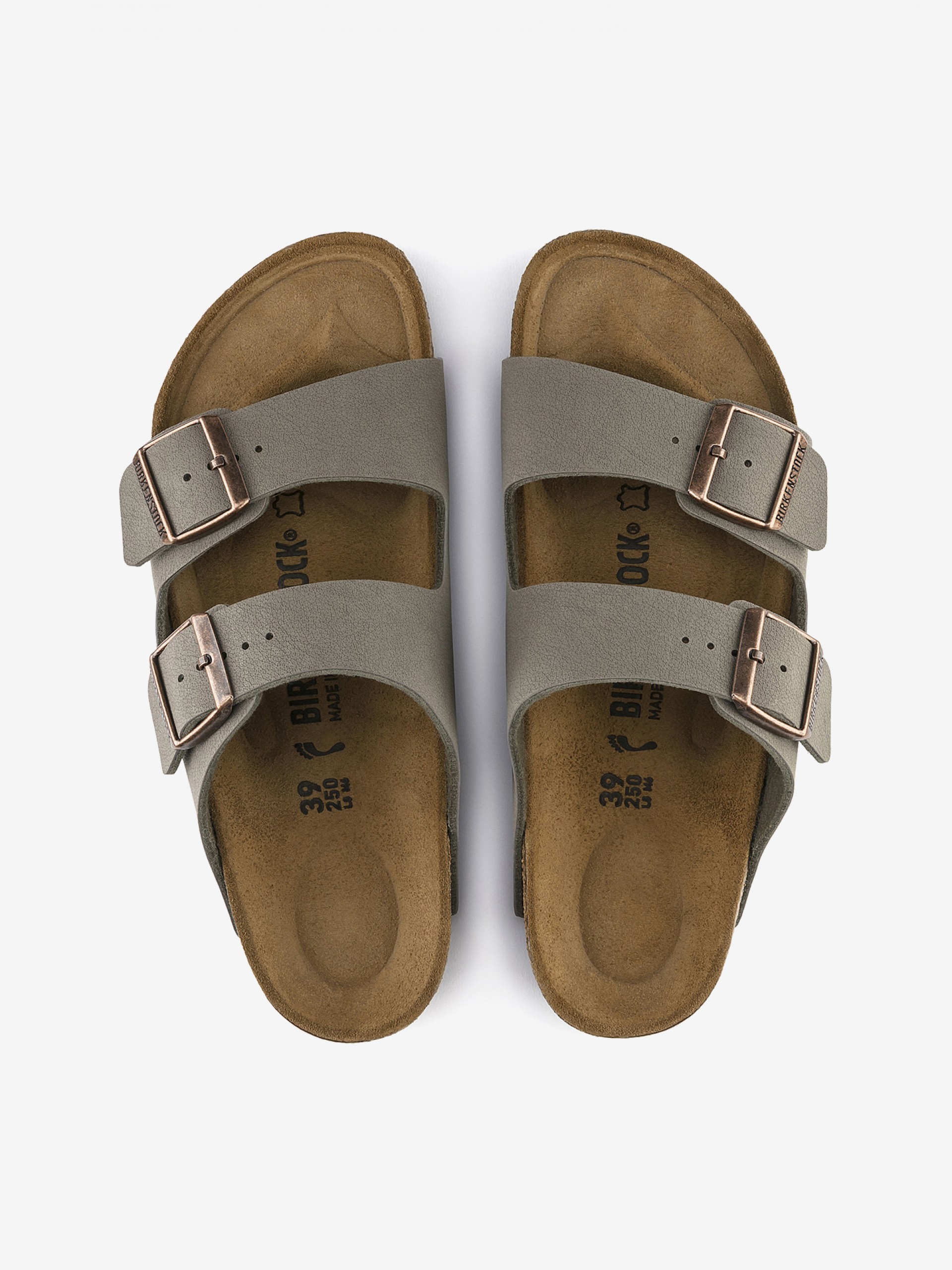 Chinelos Birkenstock Arizona Birko-Flor Cinzentos