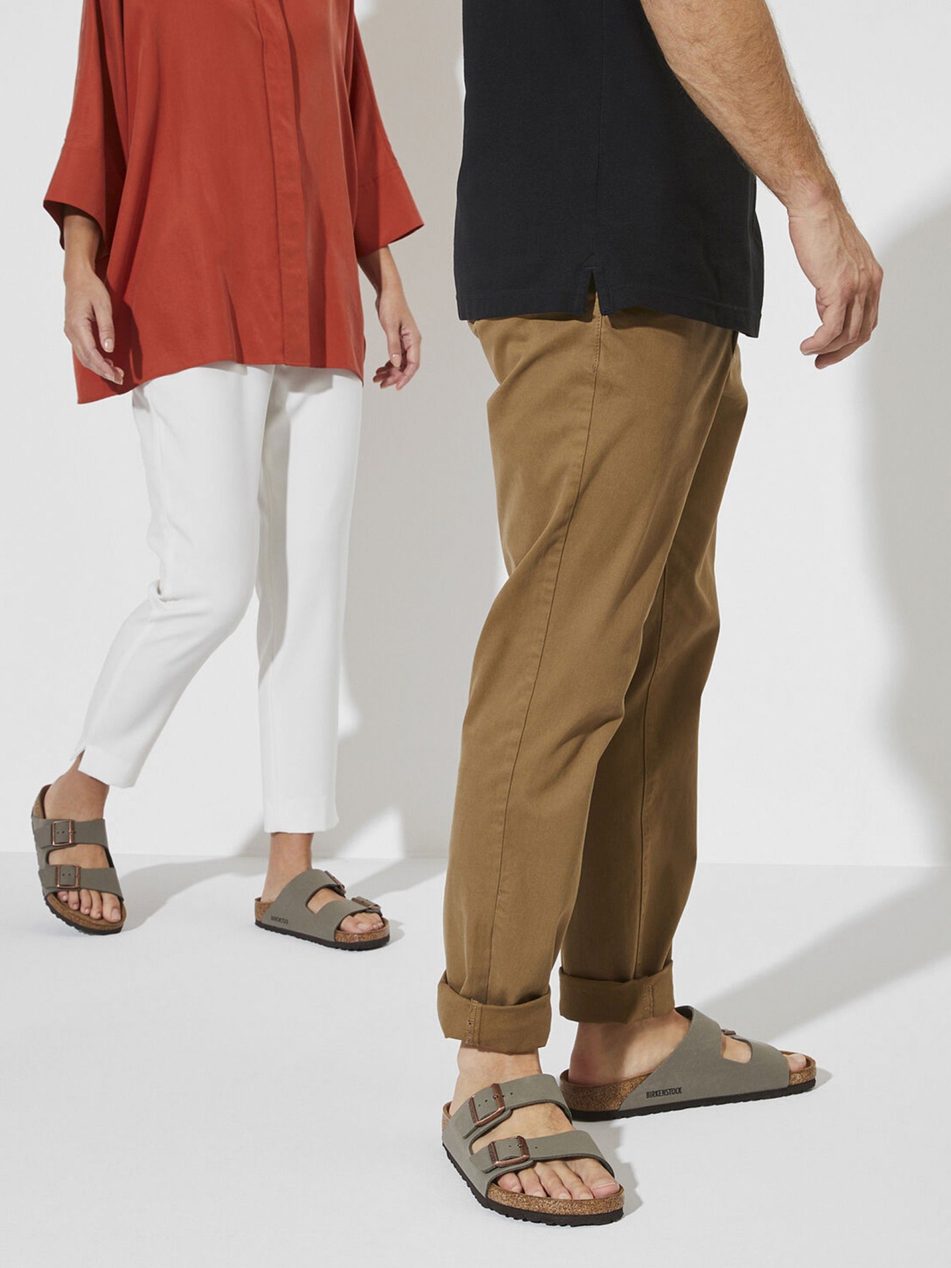 Chinelos Birkenstock Arizona Birko-Flor Cinzentos