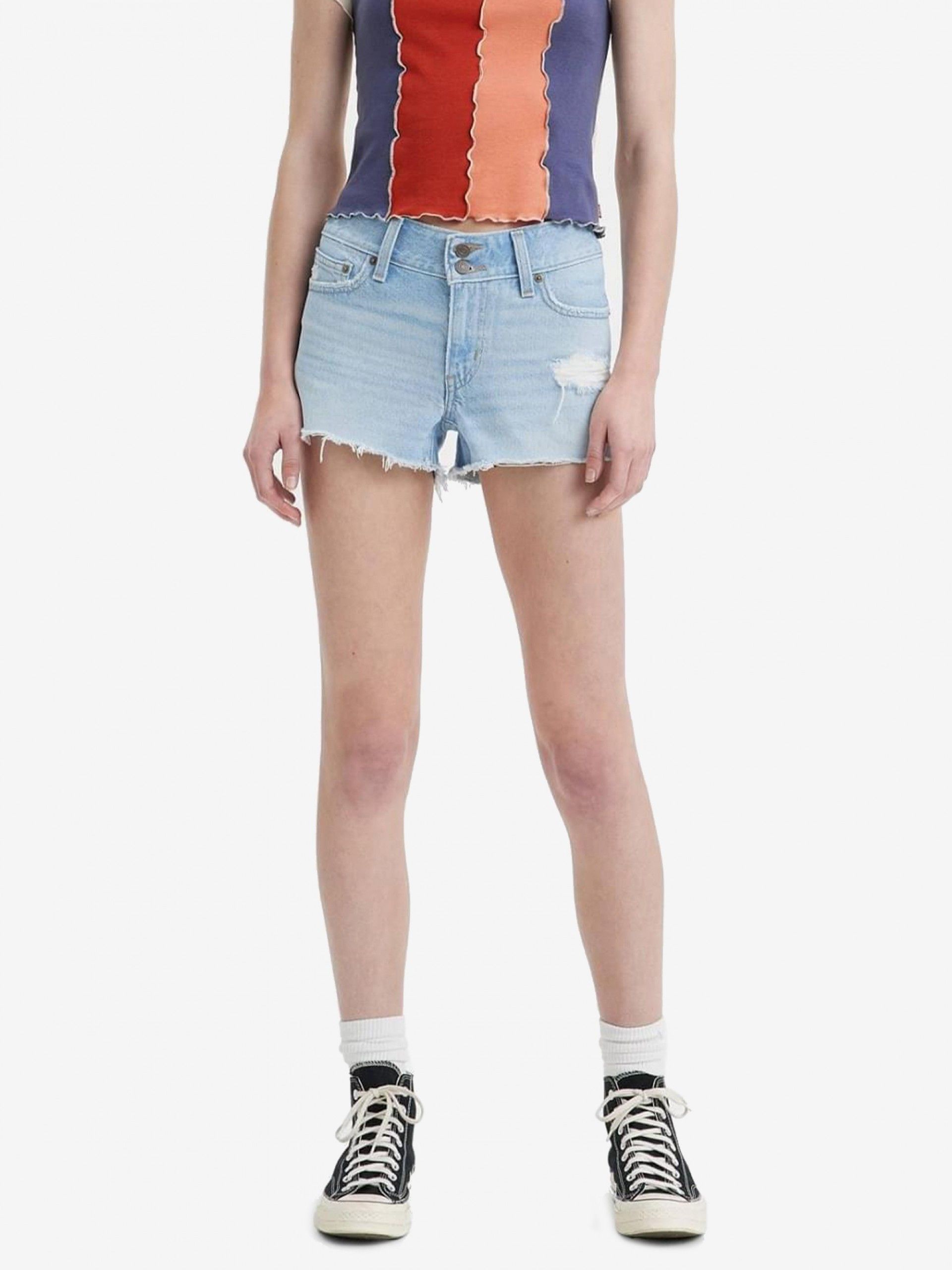 Calções Levis Superlow Light - Worn In