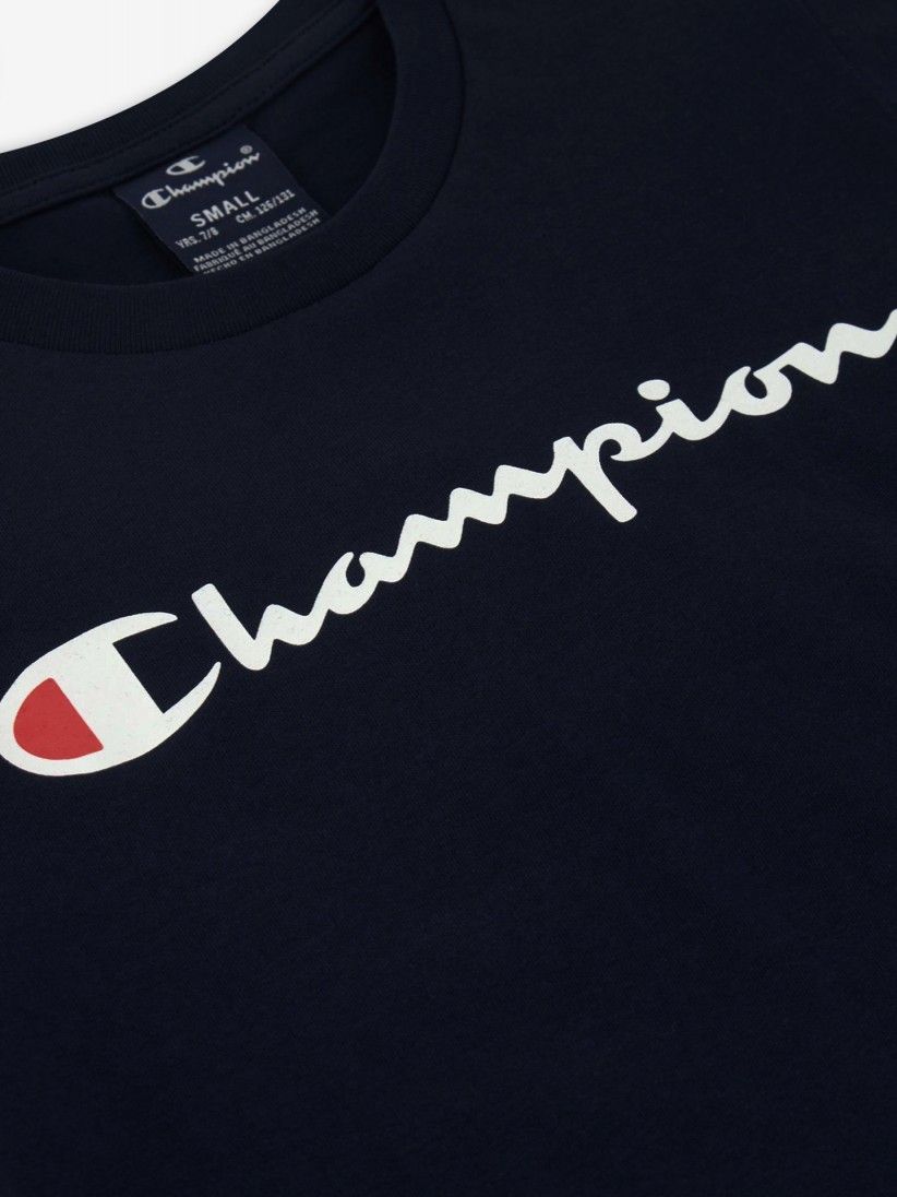 Champion Legacy Script Logo Kids T-shirt
