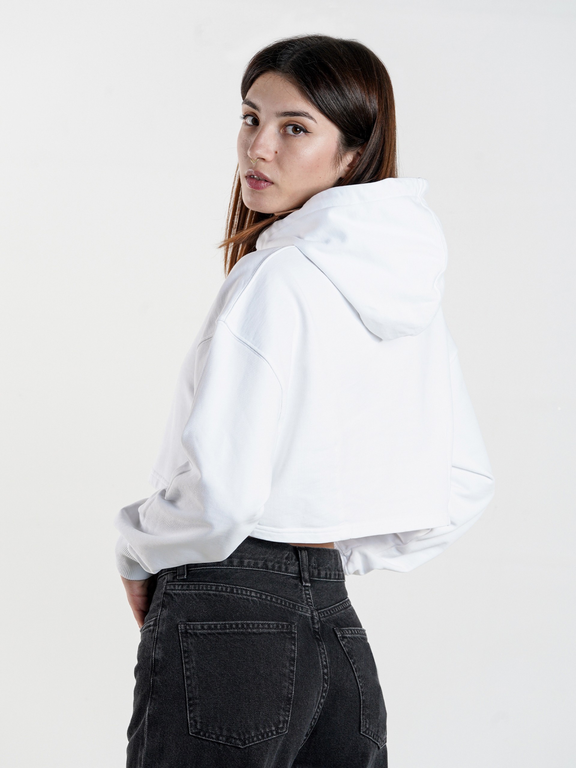 Sudadera con Capucha Pixis Core Cropped