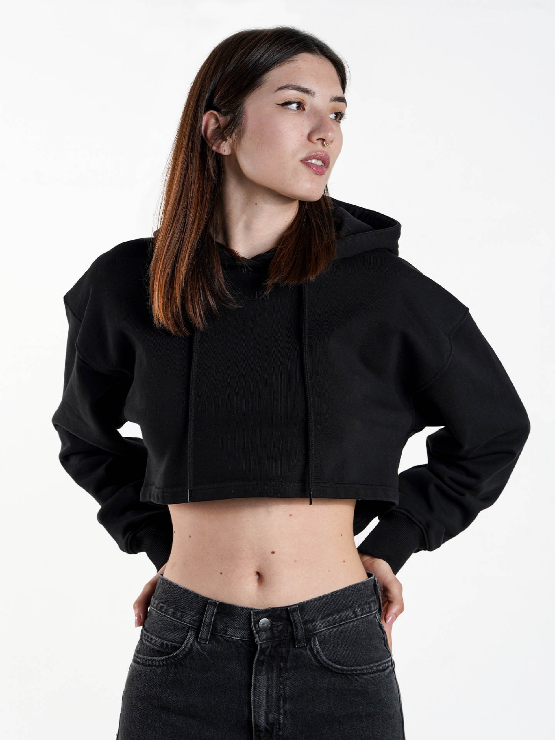 Sudadera con Capucha Pixis Core Cropped