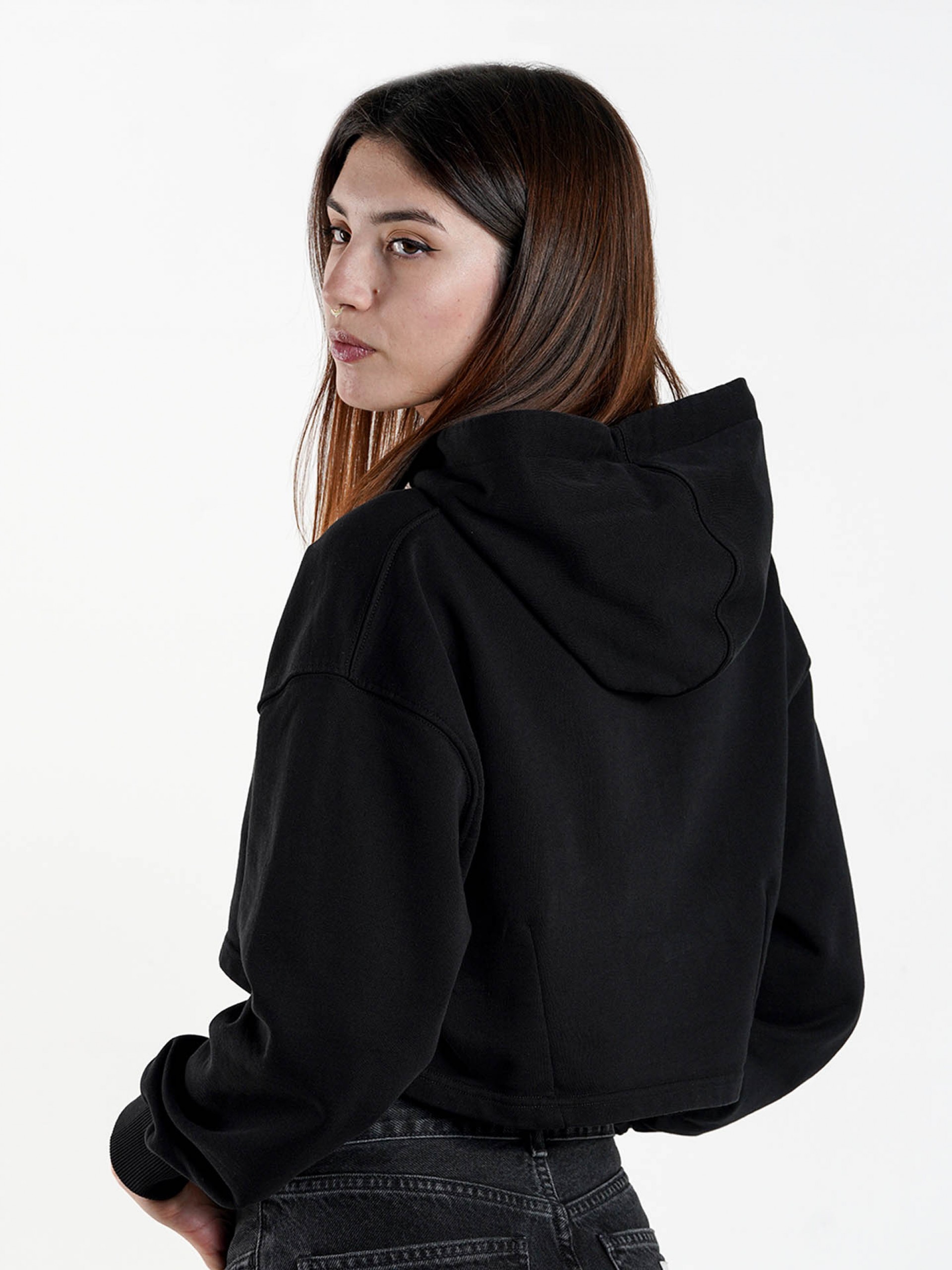 Sudadera con Capucha Pixis Core Cropped