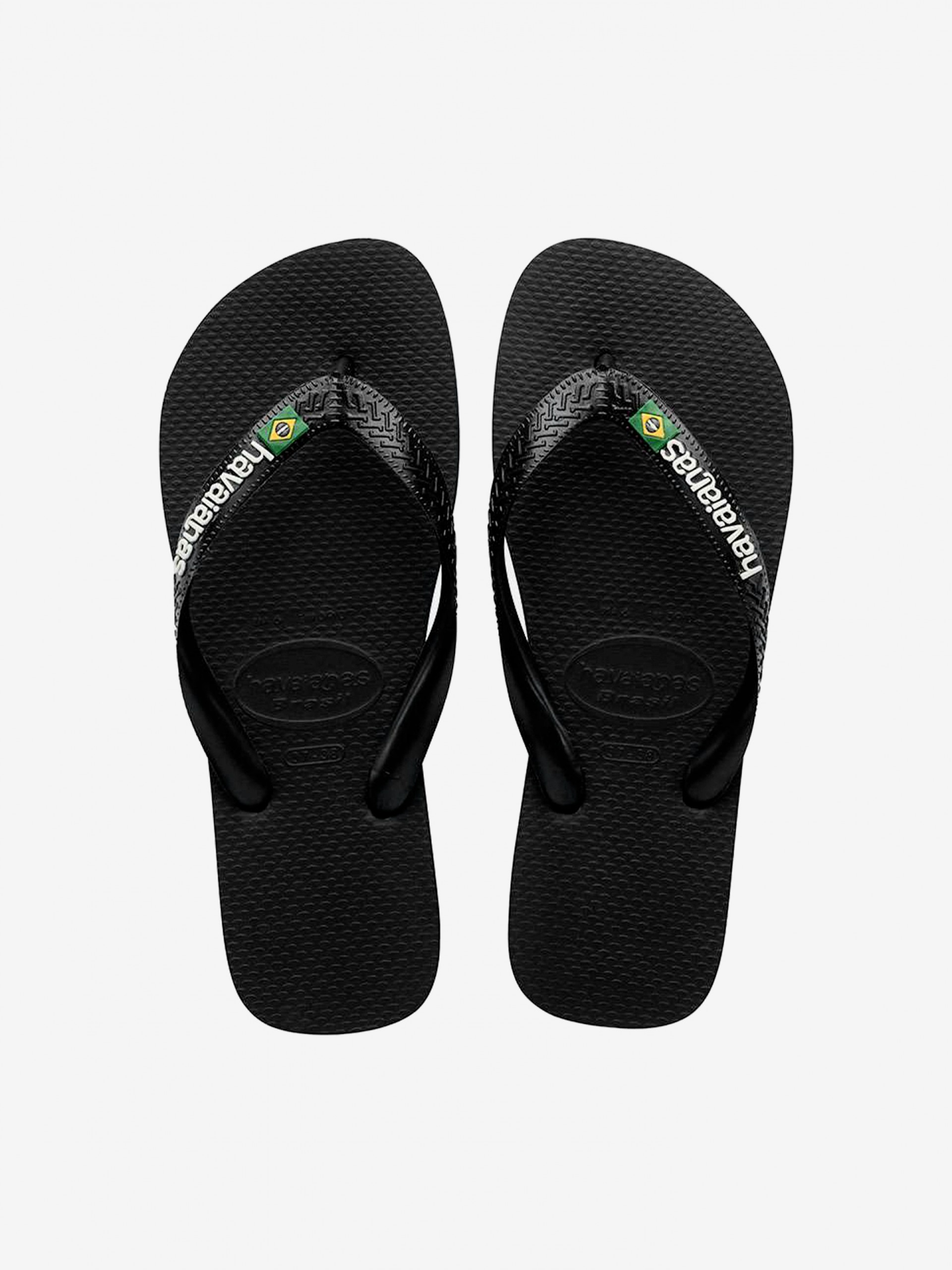 Chinelos Havaianas Brasil Logo Pretos