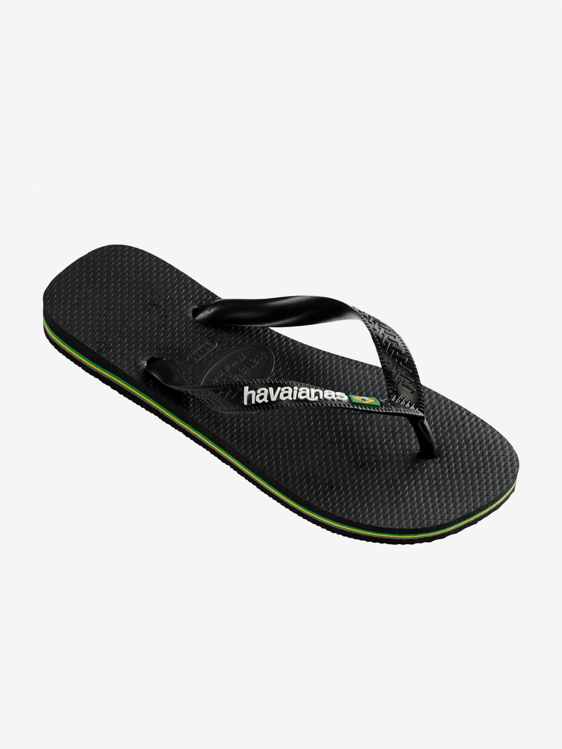 Chinelos Havaianas Brasil Logo Pretos