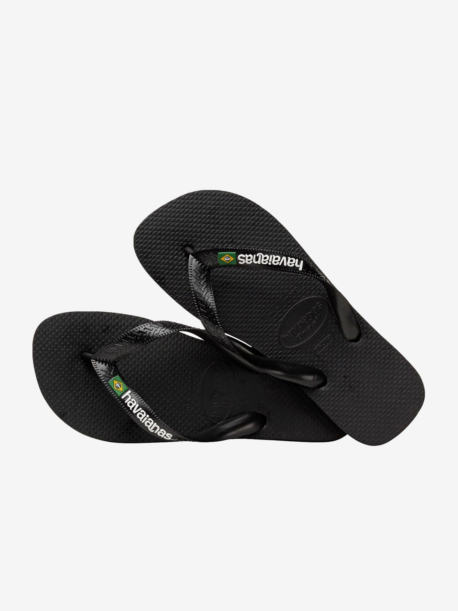 Chinelos Havaianas Brasil Logo Pretos
