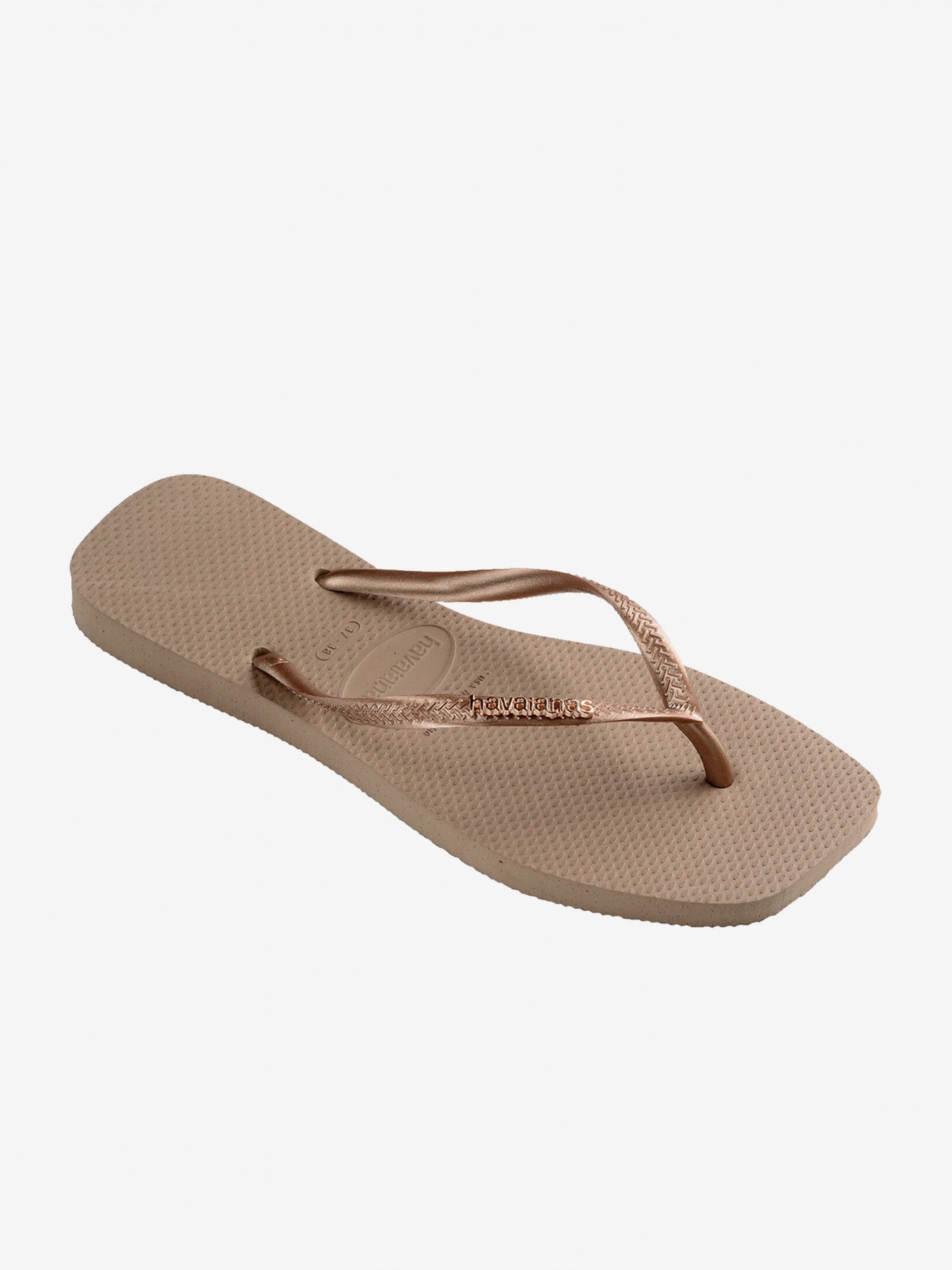 Havaianas Square Logo Metallic Flip Flops