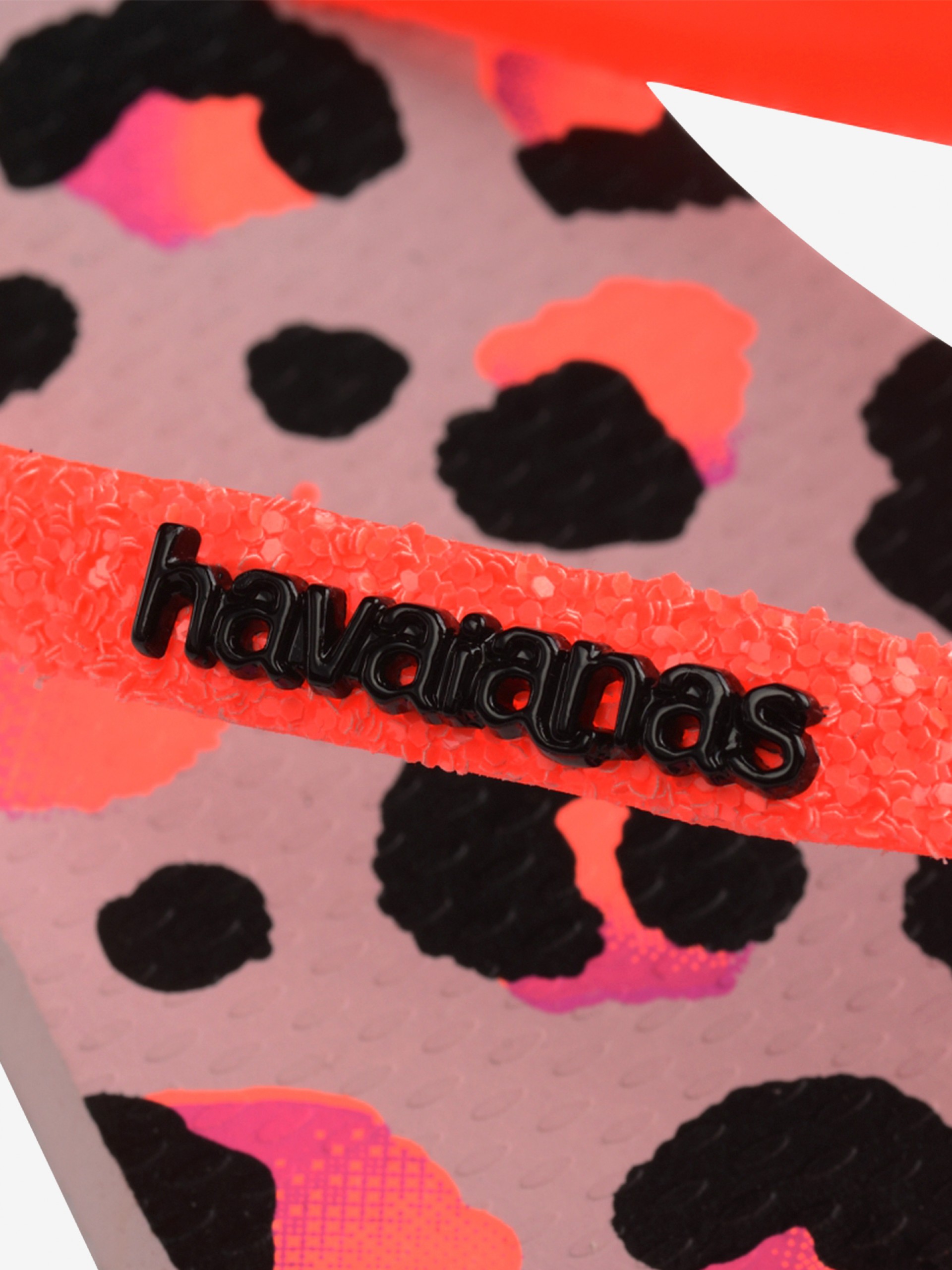 Chinelos Havaianas Slim Glitter Trendy Kids Padrão Leopardo