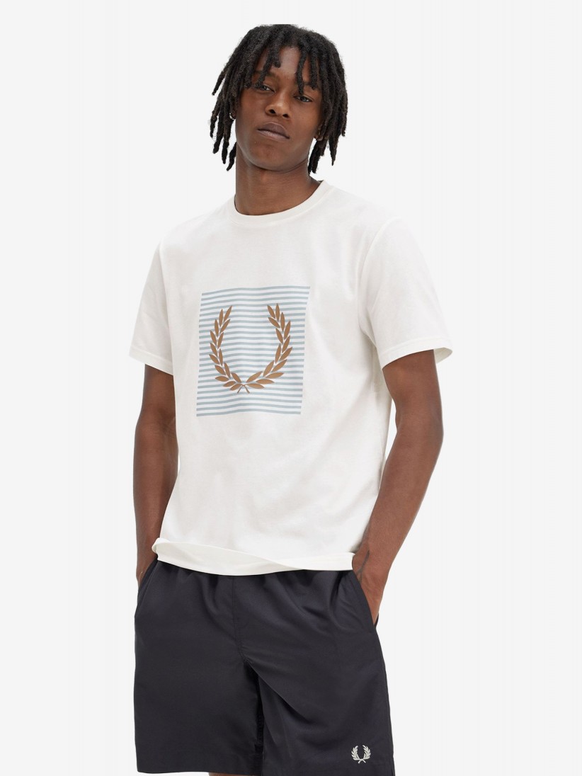 T-shirt Fred Perry Stripes Laurel Wreath