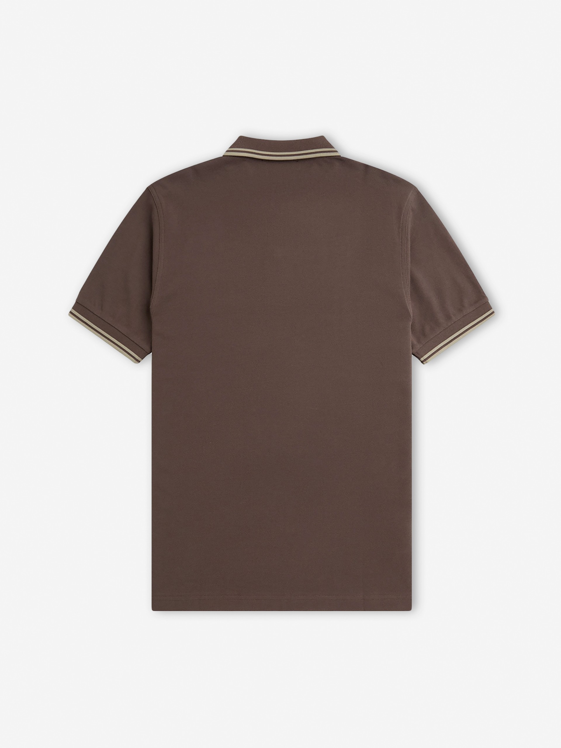Fred Perry M3600 Twin Tipped Brown and Beige Polo Shirt
