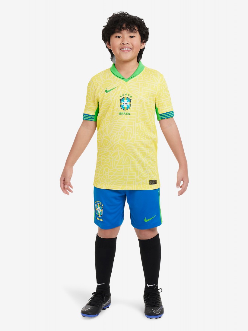 Camiseta Nike Brasil Principal Stadium 2024 Jr