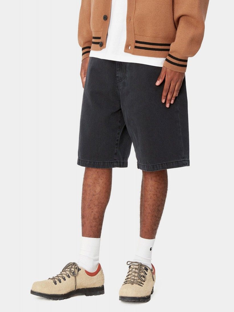 Carhartt WIP Landon Black Denim Shorts