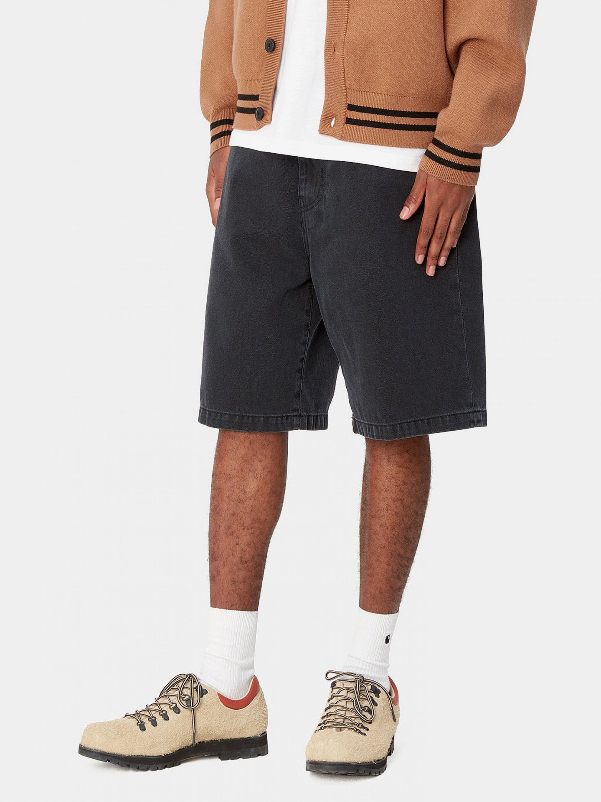 Carhartt WIP Landon Black Denim Shorts