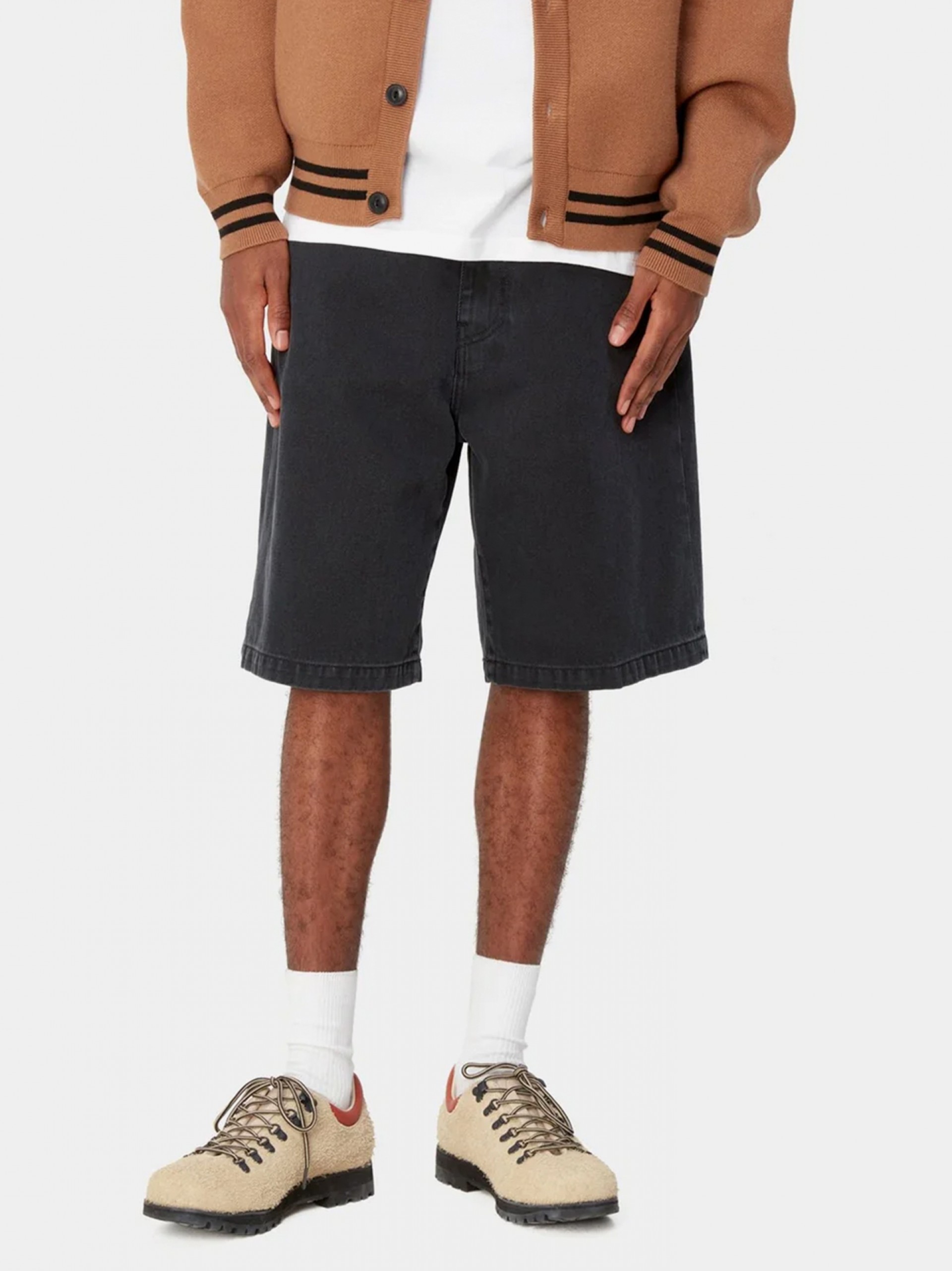 Carhartt WIP Landon Black Denim Shorts