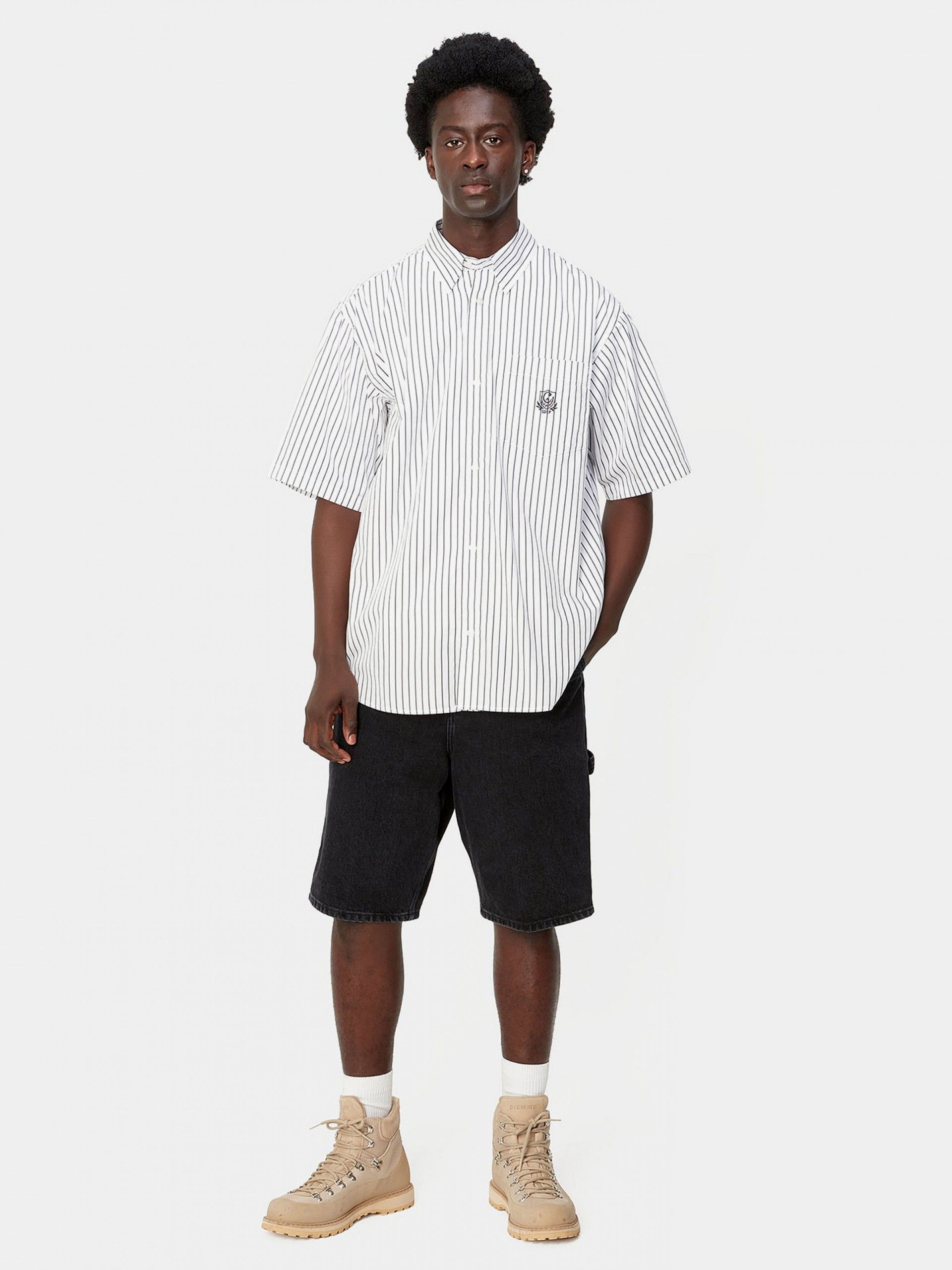 Carhartt WIP Single Knee Black Denim Shorts