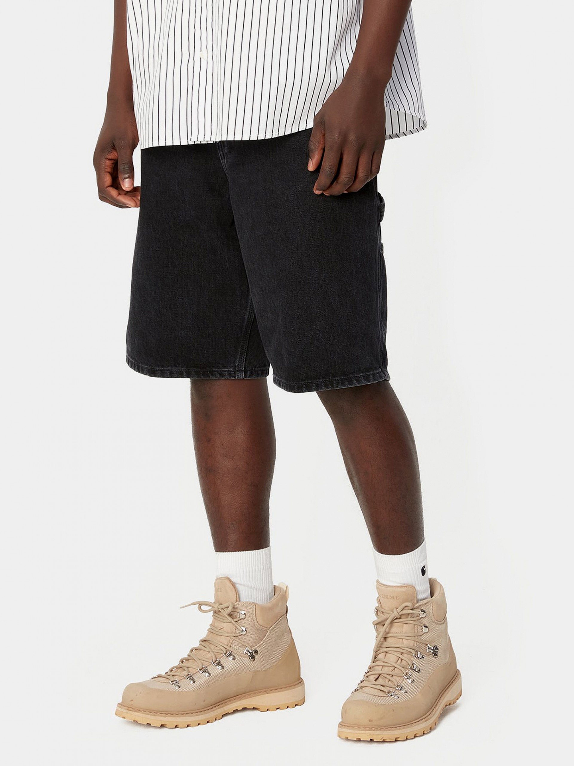 Carhartt WIP Single Knee Black Denim Shorts