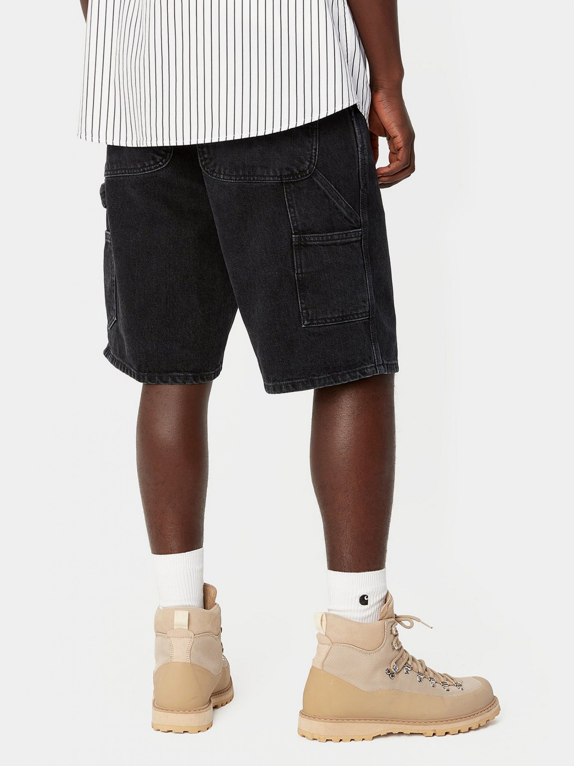Carhartt WIP Single Knee Black Denim Shorts