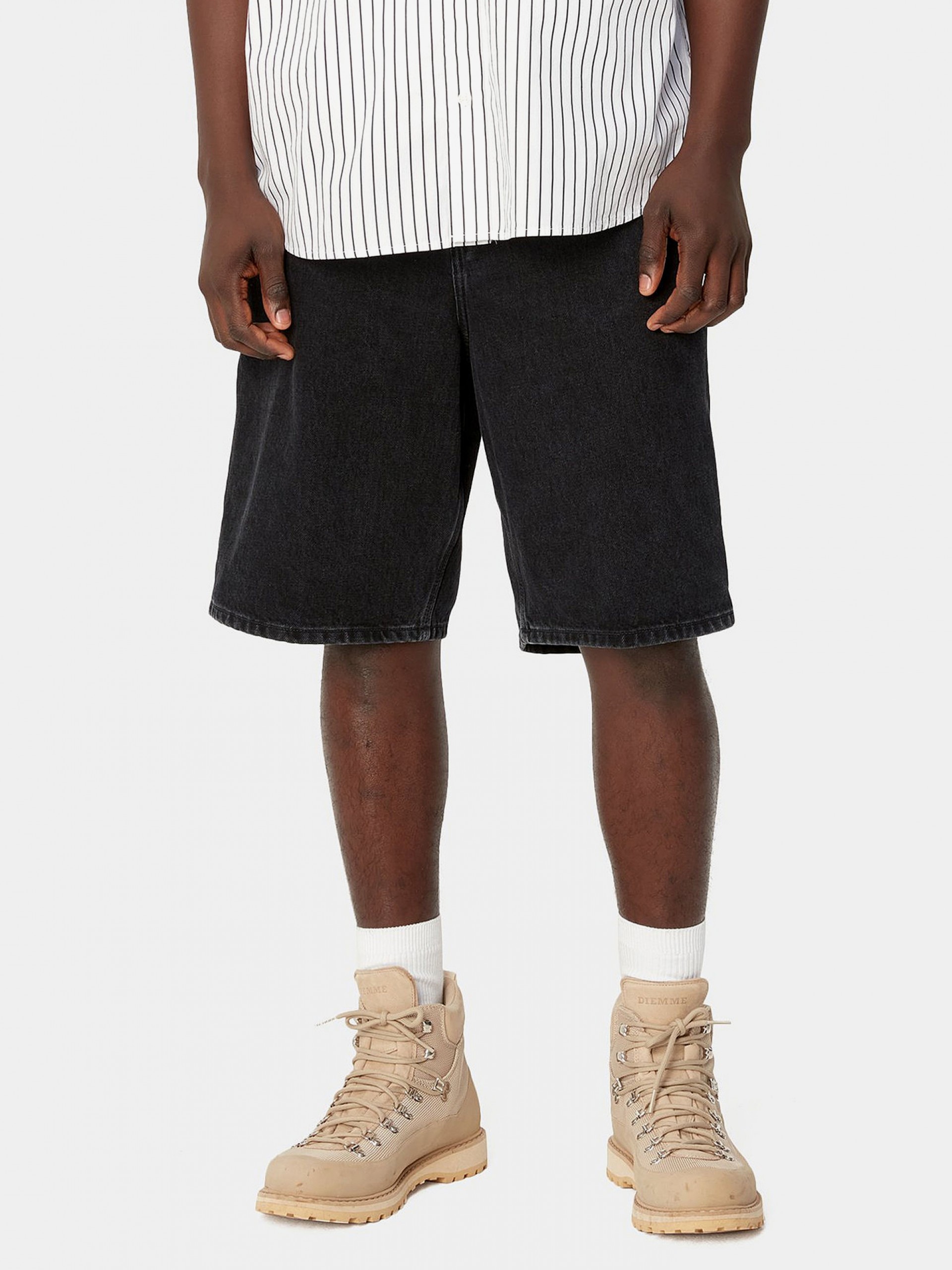 Carhartt WIP Single Knee Black Denim Shorts