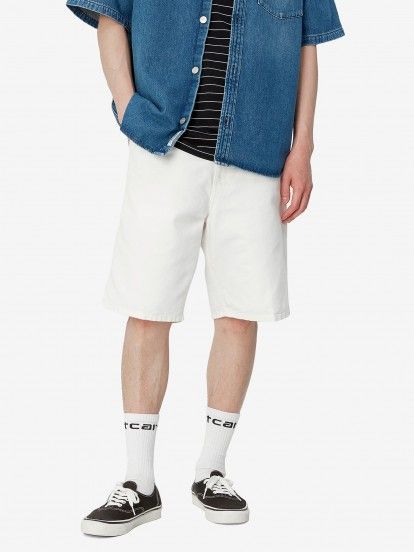 Carhartt WIP Single Knee White Shorts