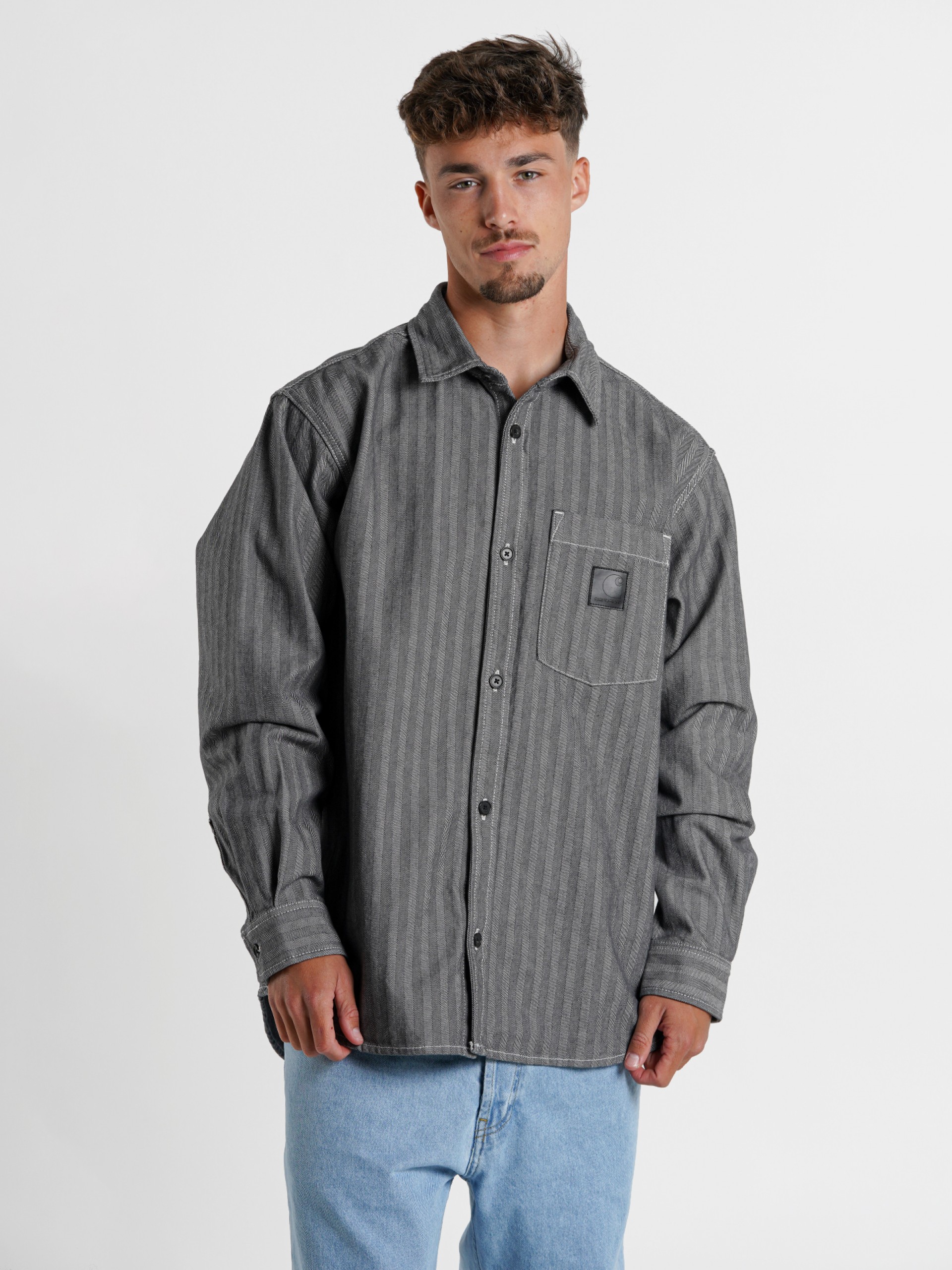 Camisa Carhartt WIP Menard Cinzenta