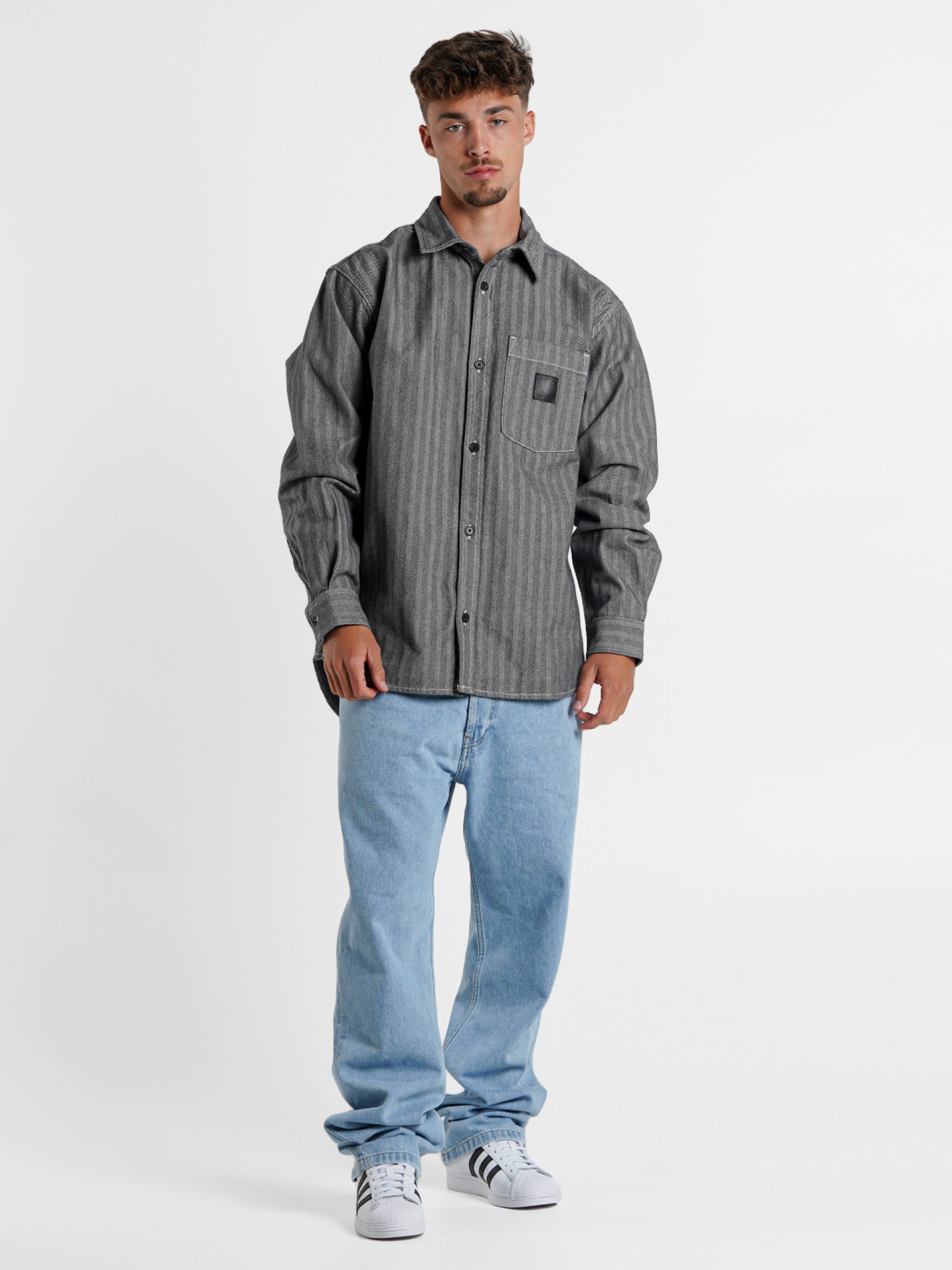 Camisa Carhartt WIP Menard Cinzenta