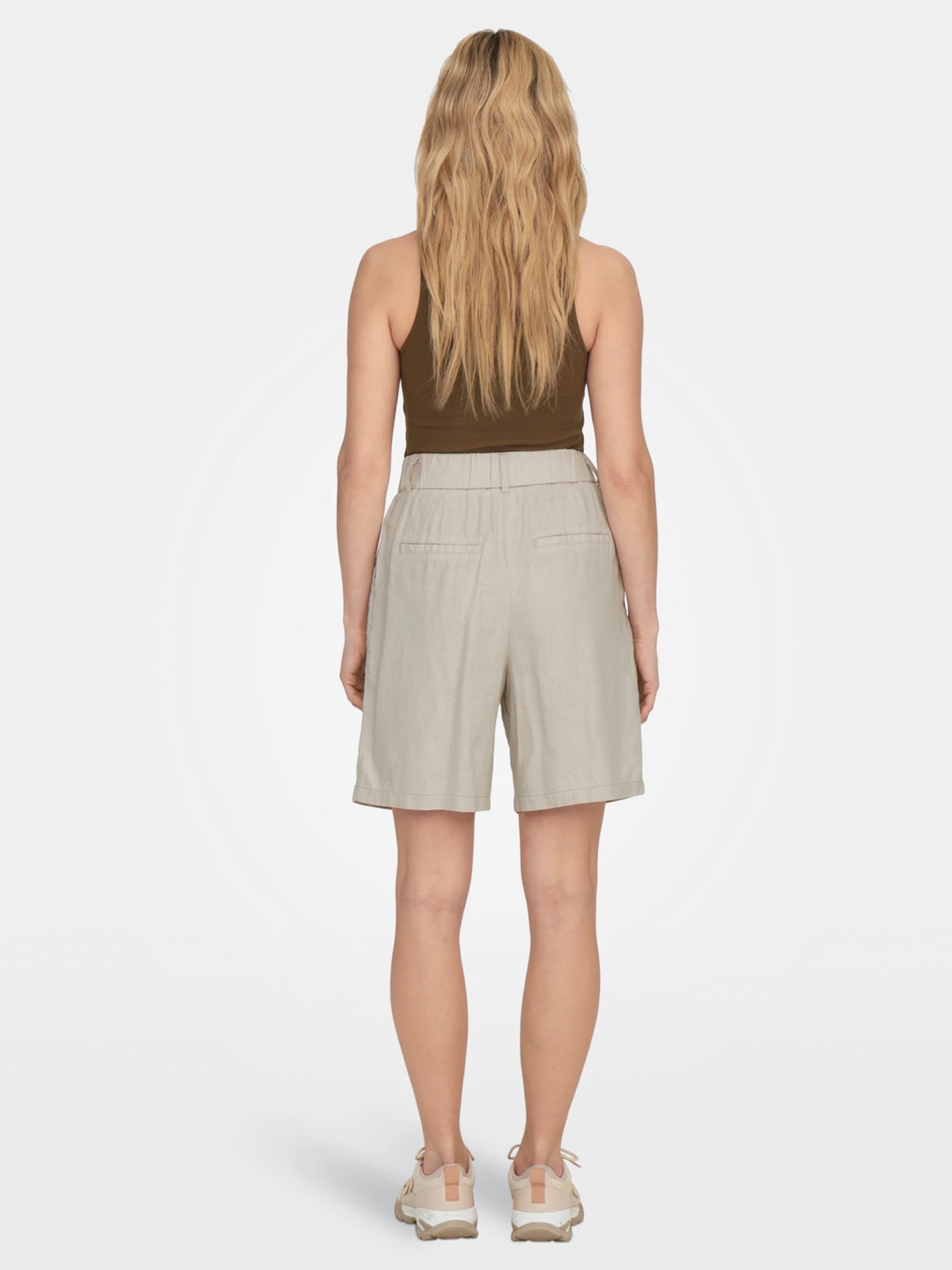Only ONLCaro High-Waist Long Linen Blend Tlr Shorts