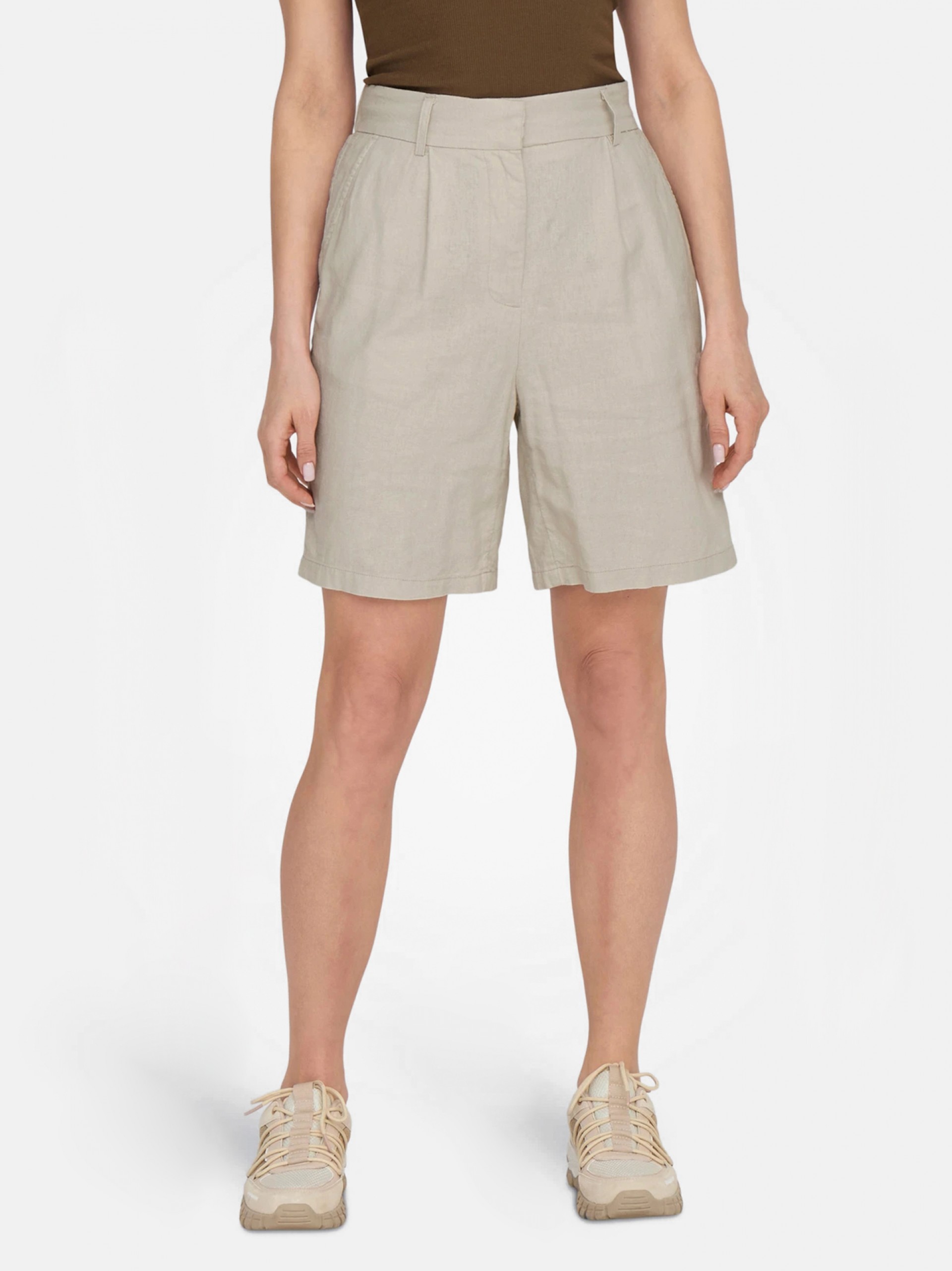 Only ONLCaro High-Waist Long Linen Blend Tlr Shorts